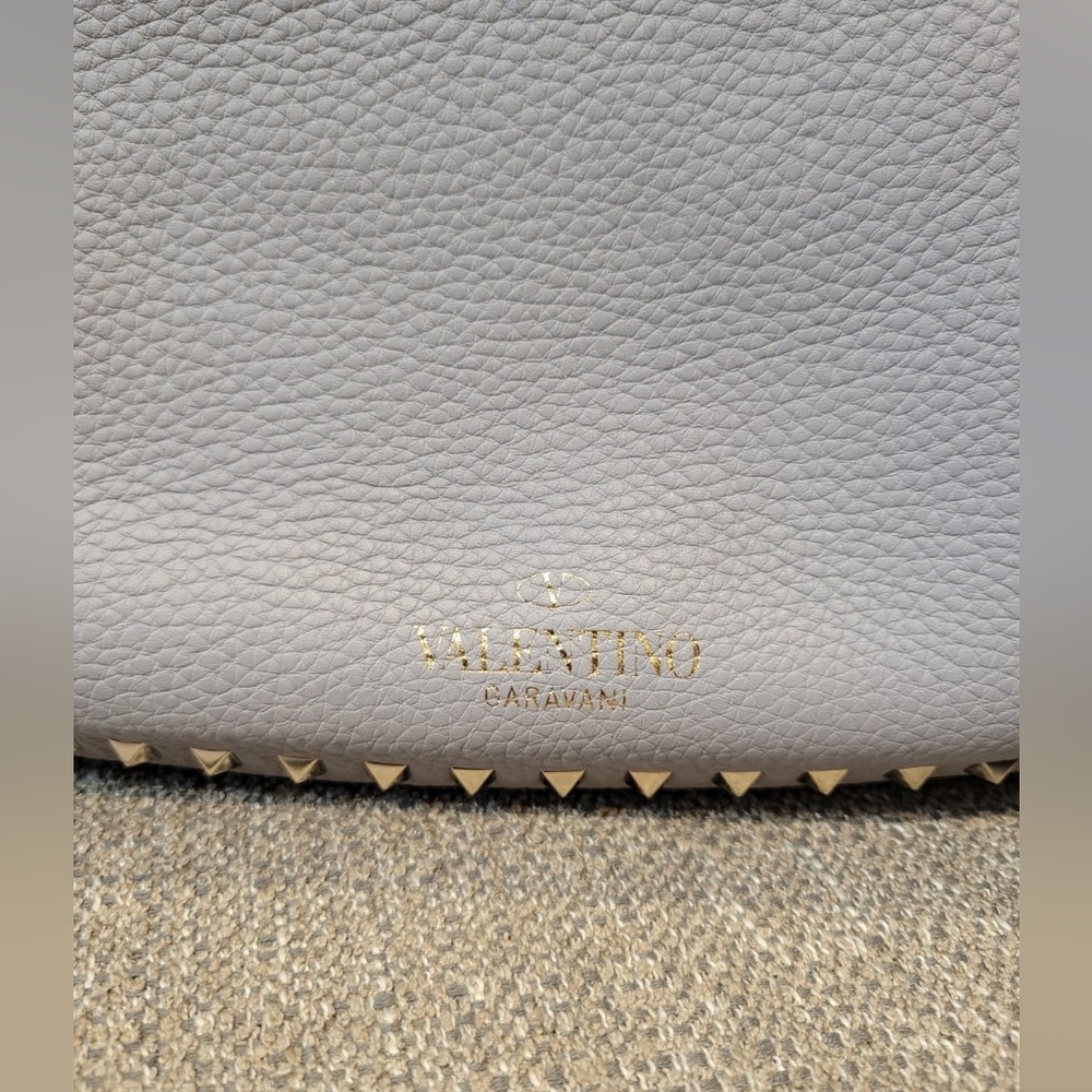Valentino Rockstud Messenger Bag, Grey - Picture 3 of 5
